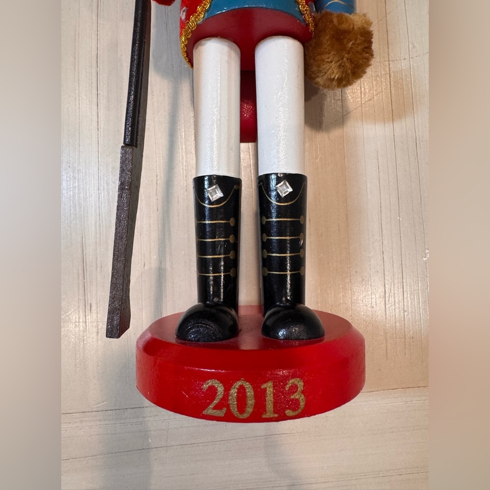 Martha Stewart Holiday 2013 Teddy Bear Nutcracker 14” Wooden Christmas Figurine - Picture 3 of 13
